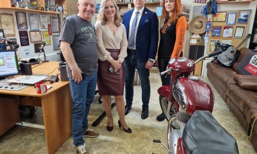 Evgenia Bure and Participants of the Round Table on Road Safety in the Public Chamber of the Leningrad Region on MOTORADIO online Rock radio