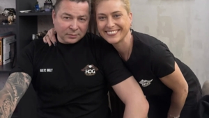 Футболка H.O.G., 2024, монохром, женская'