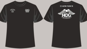 Футболка H.O.G. 20 лет, юбилейная, монохром'